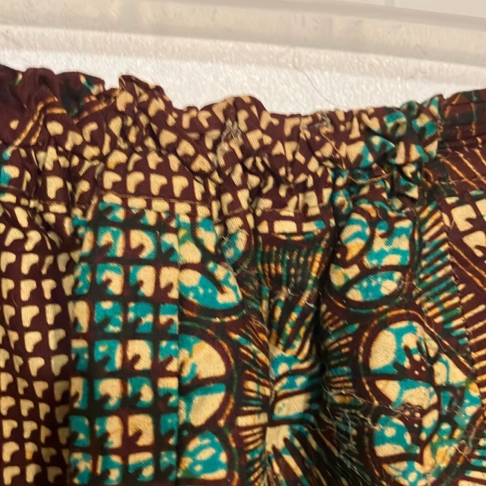 Batik handmade skirt with Mandela vintage fabric size Large hippy boho original - Picture 4 of 12